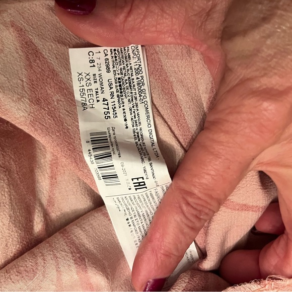 MANGO Marble-Print Blouse endource XXS NWT - Picture 8 of 9